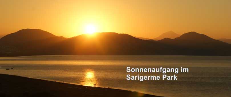 Sonnenaufgang im Sarigerme Park Türkei